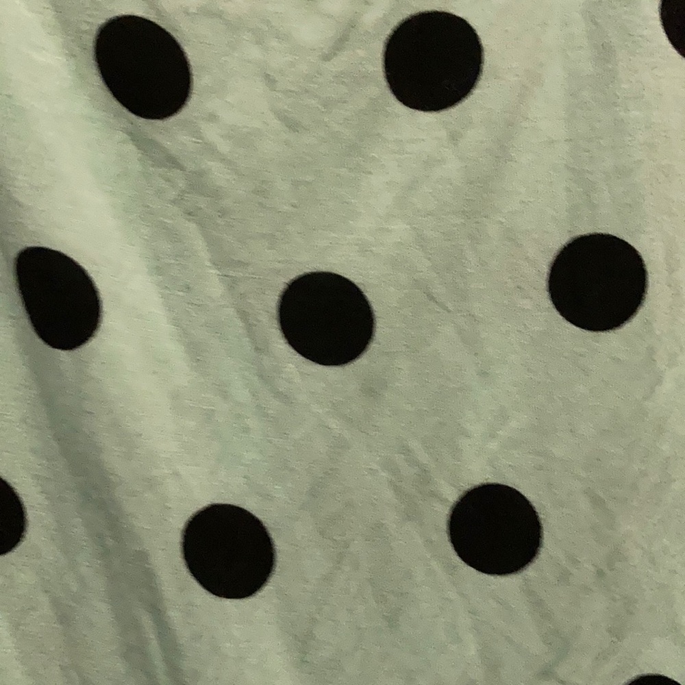 Retro mod polka dot tie mint blue green top 50s pinup Modcloth New Girl - Picture 5 of 6
